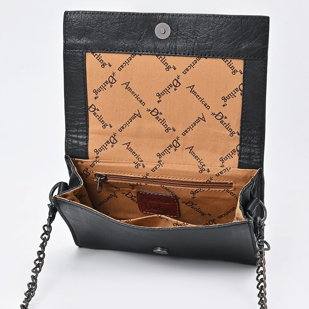 American Darling Crossbody Hand Tooled Genuine Leather