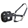 HILASON Western Horse Grazzing Muzzle With Halter Black