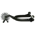 HILASON Black Steel Jingle Bob Spurs Men 2" Shank & 1/2" Band