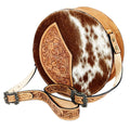 American Darling Canteen Hand Tooled Hair-On Genuine Leather