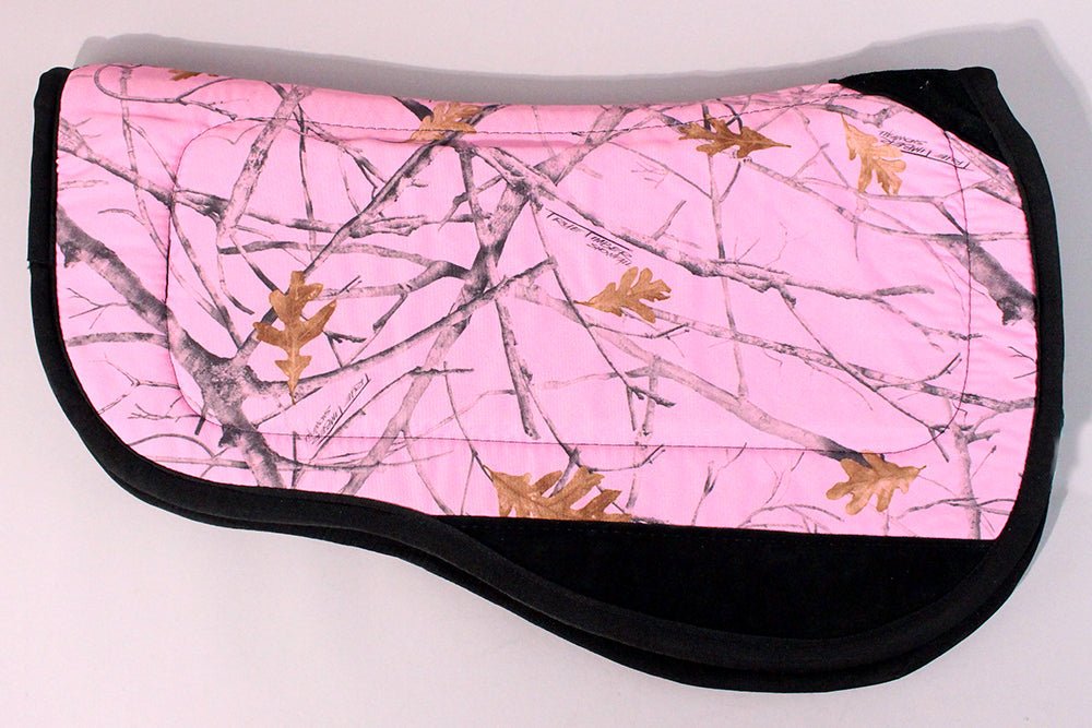 HILASON 28" X 26" Anti Slip Round Contoured H. Saddle Pad Pink Camo by Hilason Cowboy and equestrian accessories