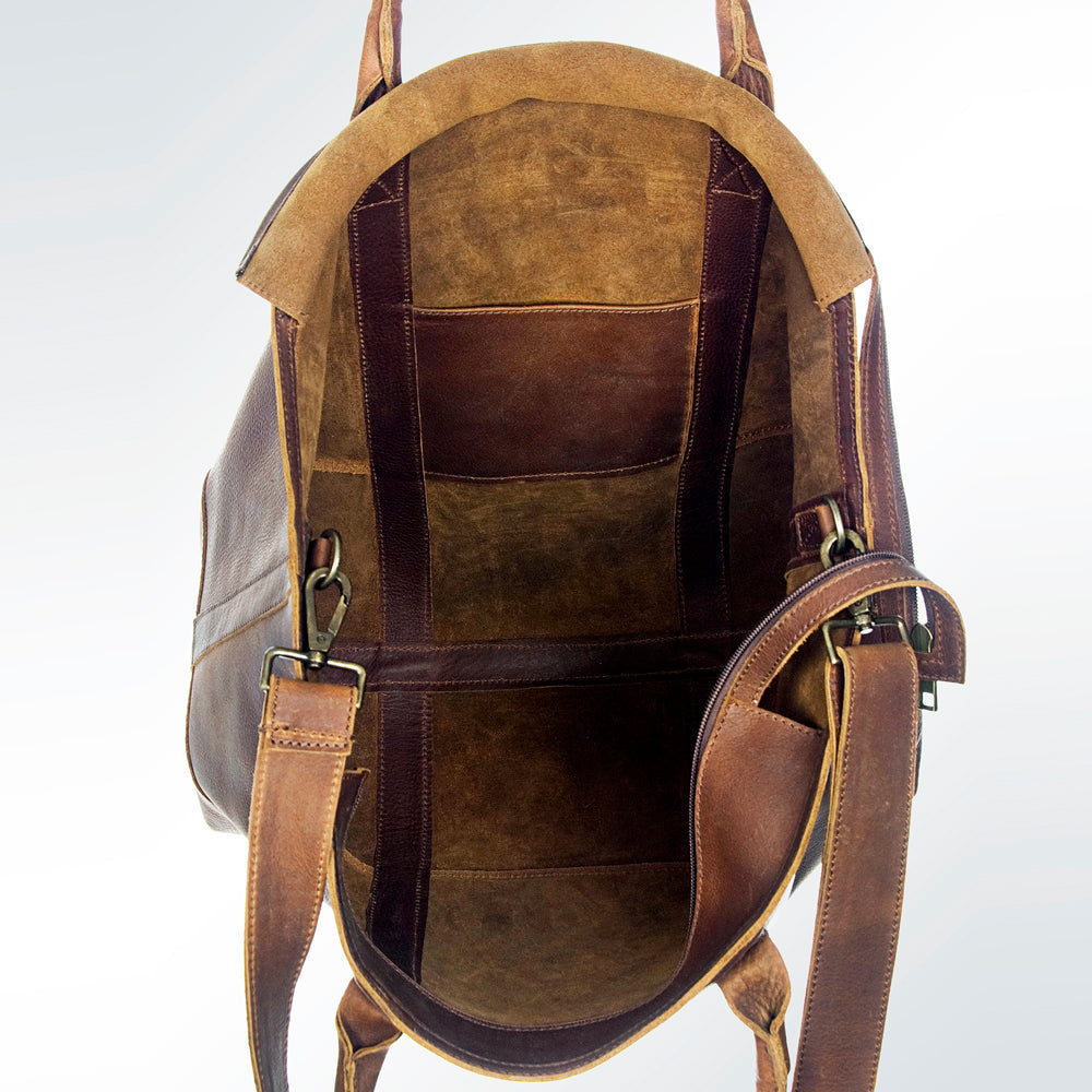 American Darling Women's Tote Bag Western Full Grain Genuine Leather Handbag