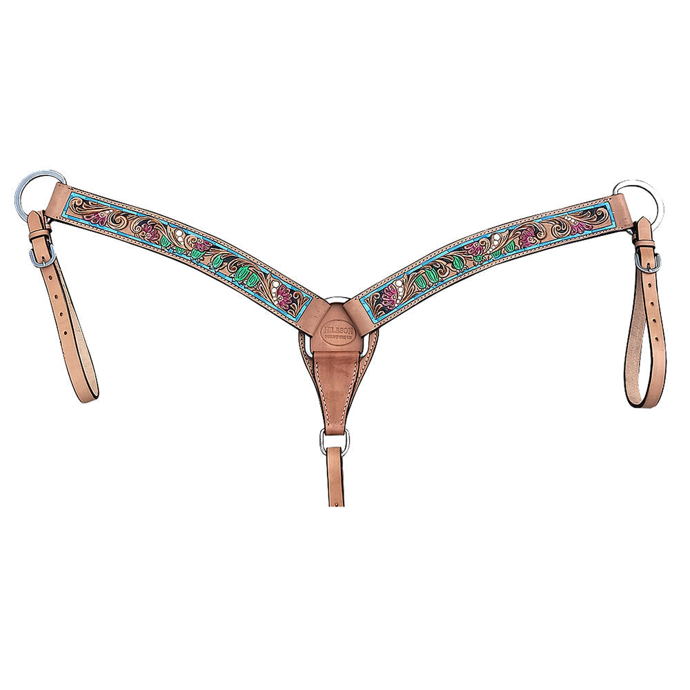 HILASON Western Horse Headstall Breast Collar American Leather Tan