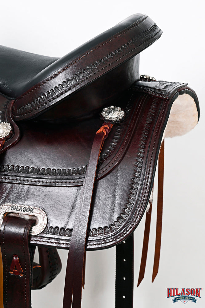 HILASON Western Horse Saddle American Leather Flex Tree Trail & Pleasure Brown