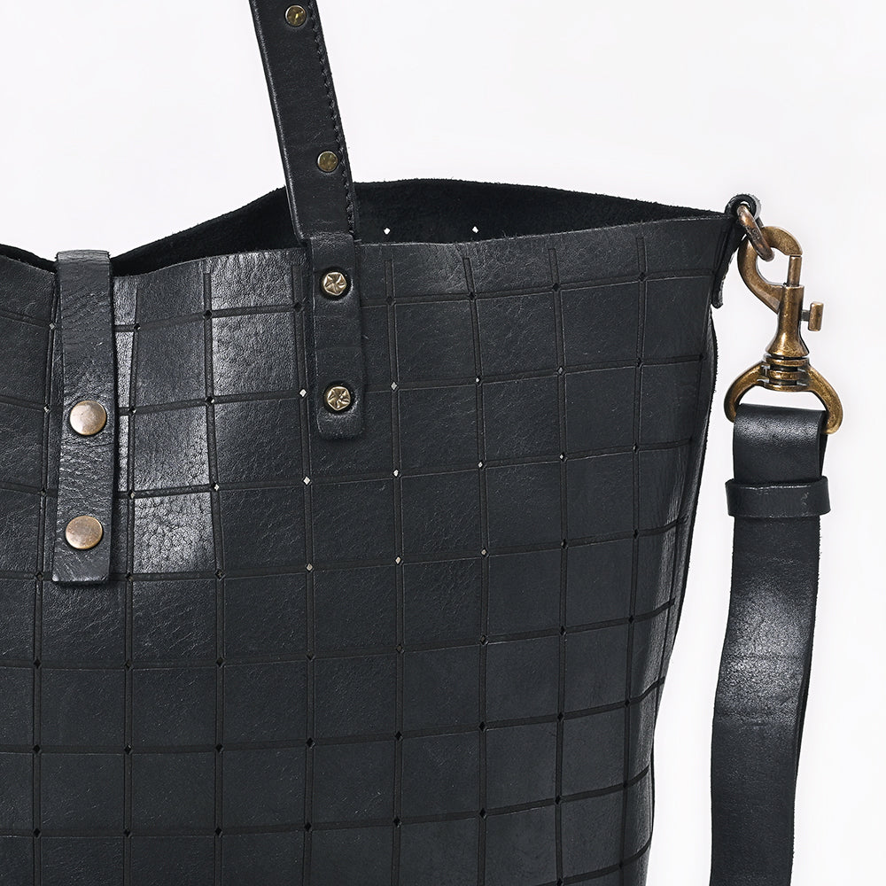 Spaghetti Western Black Hand-Dyed Shopper Bag