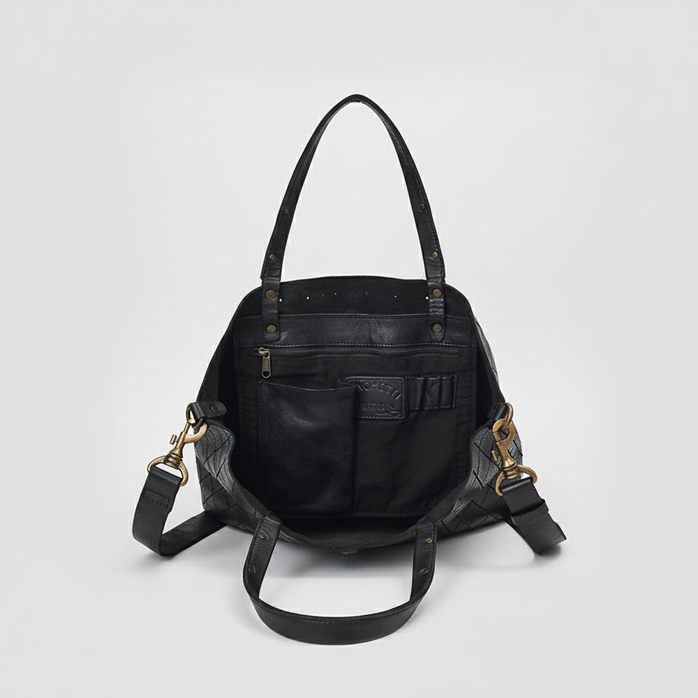 Spaghetti Western Black Hand-Dyed Shopper Bag