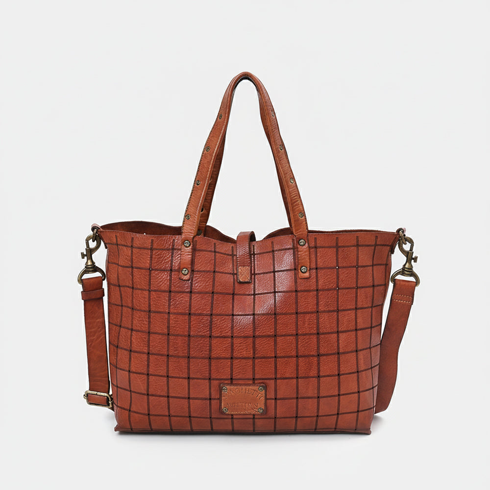 Spaghetti Western Cognac Hand-Dyed Shopper Bag