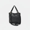 Spaghetti Western Black Croc-Embossed Shoulder Bag