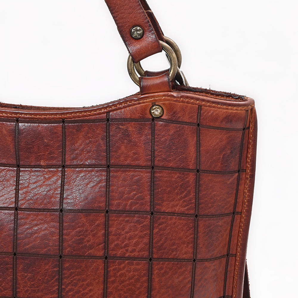 Spaghetti Western Cognac Hand-Dyed Shopper Bag