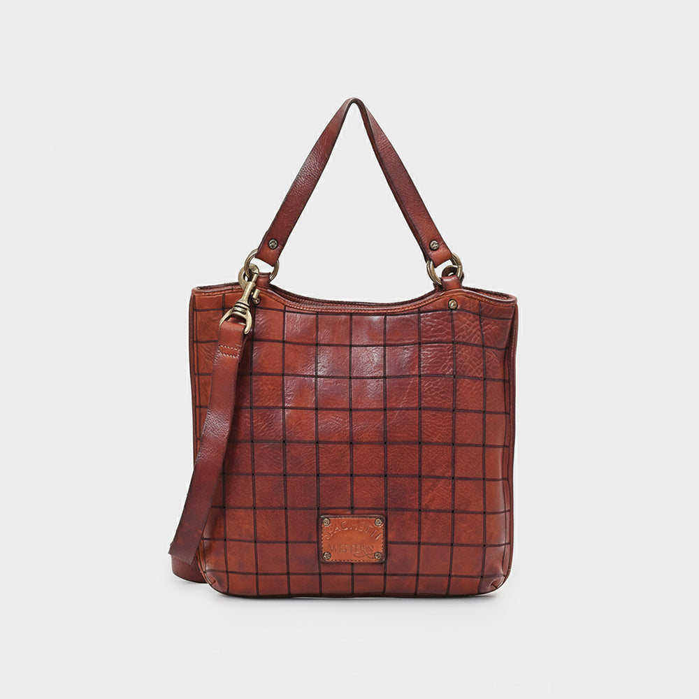Spaghetti Western Cognac Hand-Dyed Shopper Bag