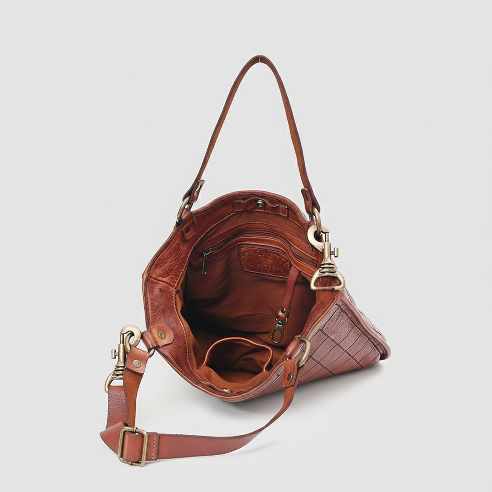 Spaghetti Western Cognac Hand-Dyed Shopper Bag