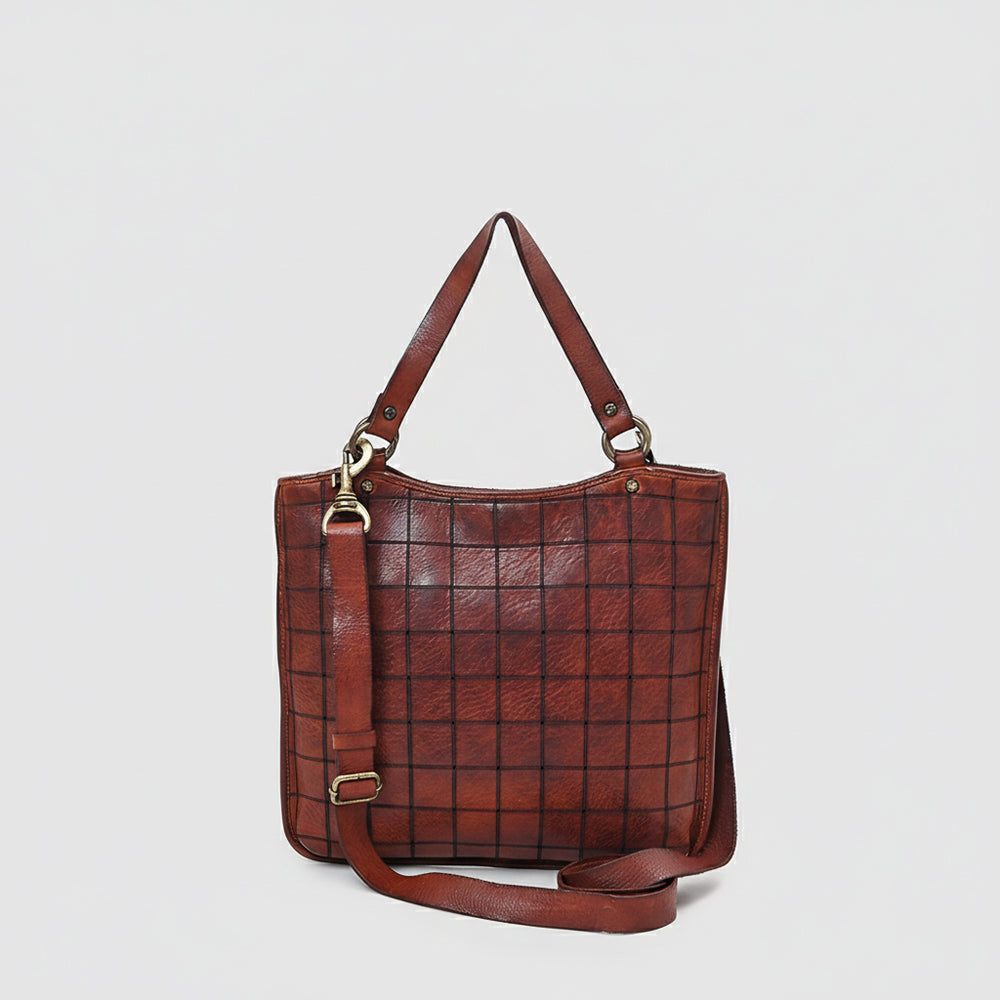 Spaghetti Western Cognac Hand-Dyed Shopper Bag