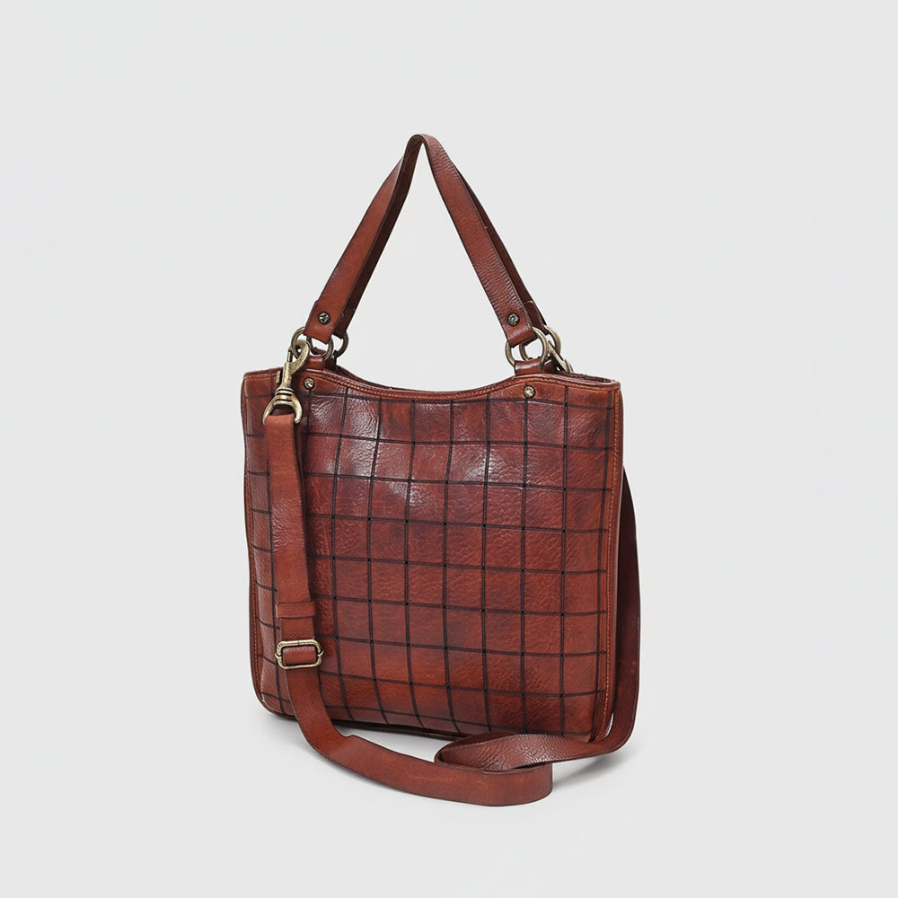 Spaghetti Western Cognac Hand-Dyed Shopper Bag