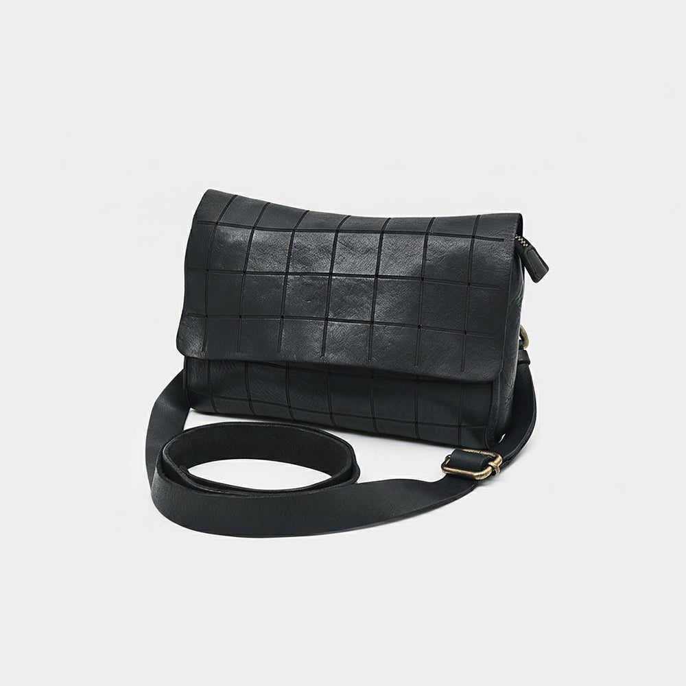 Spaghetti Western Black Hand-Dyed Small Crossbody Bag