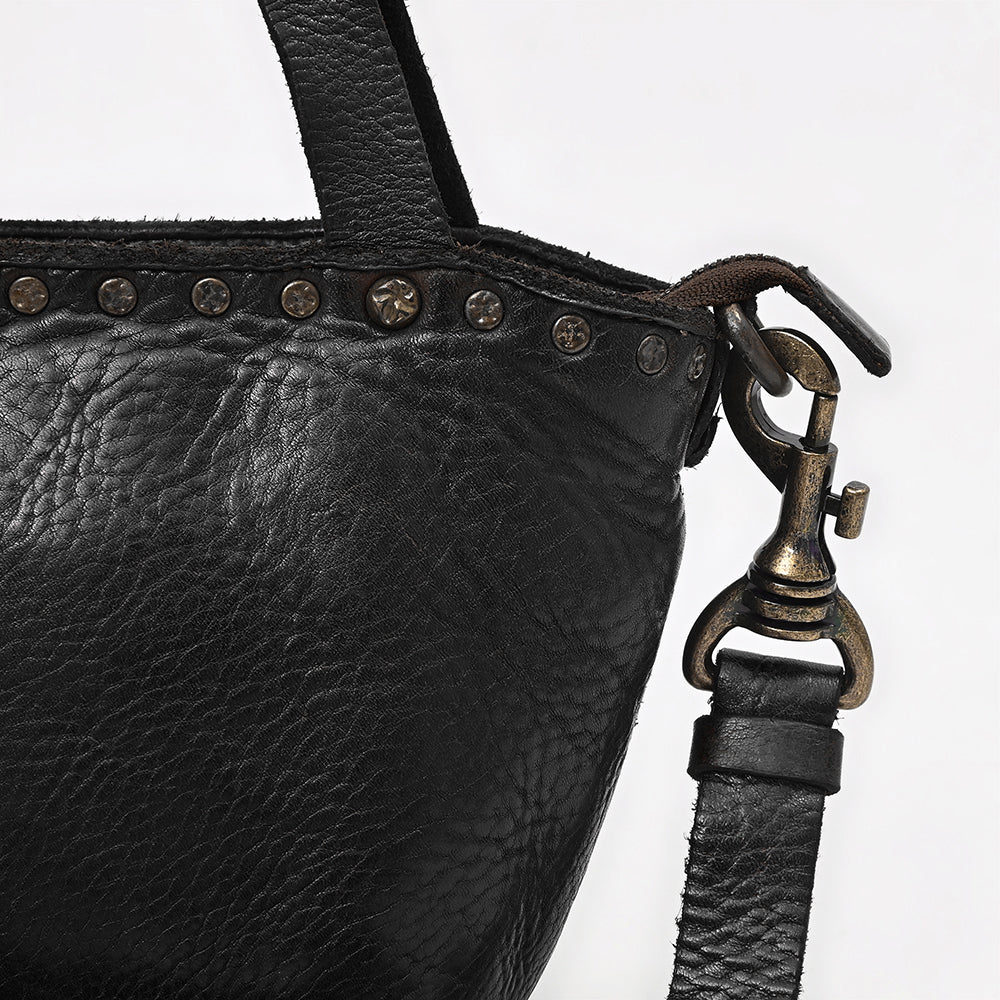 Spaghetti Western Black Hand-Dyed Tote Bag