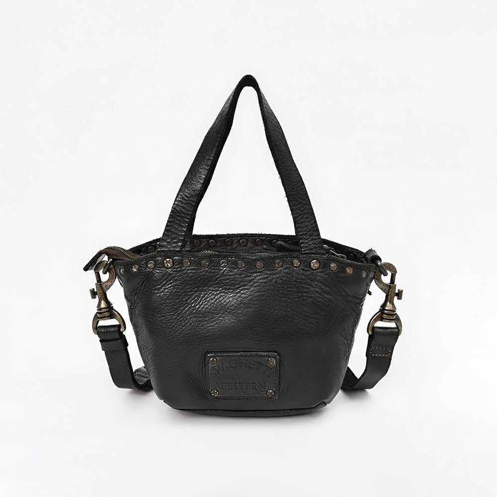 Spaghetti Western Black Hand-Dyed Tote Bag
