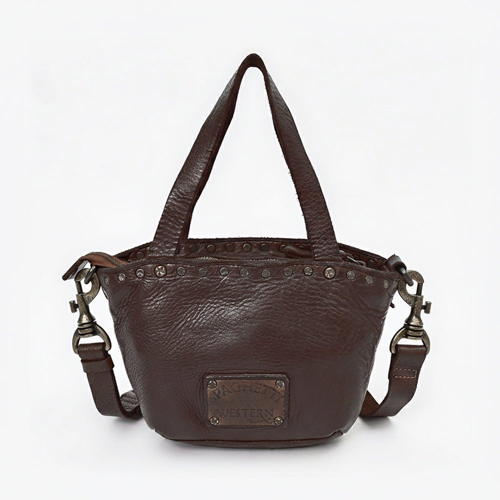 Spaghetti Western Brown Hand-Dyed Bucket Bag