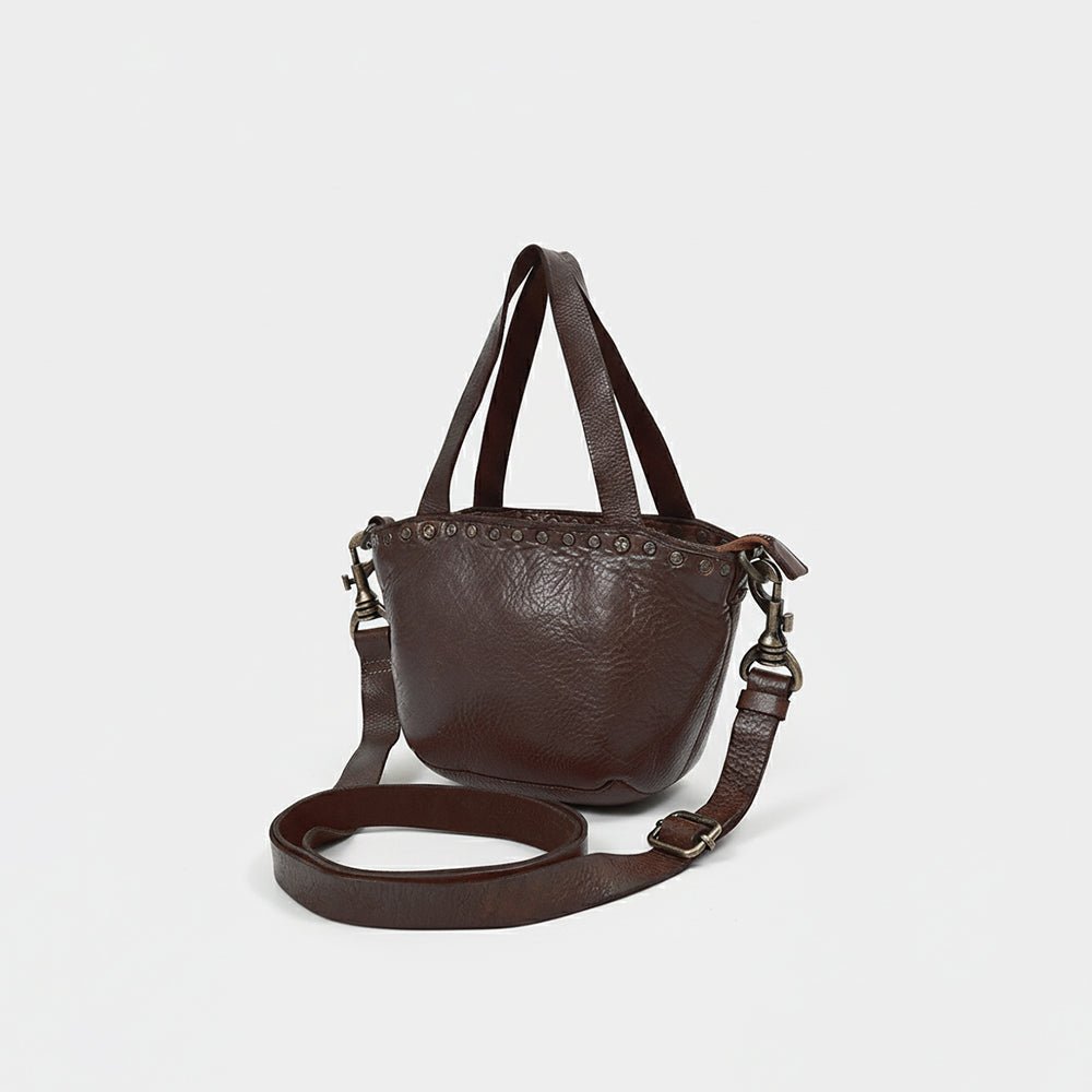 Spaghetti Western Brown Hand-Dyed Bucket Bag