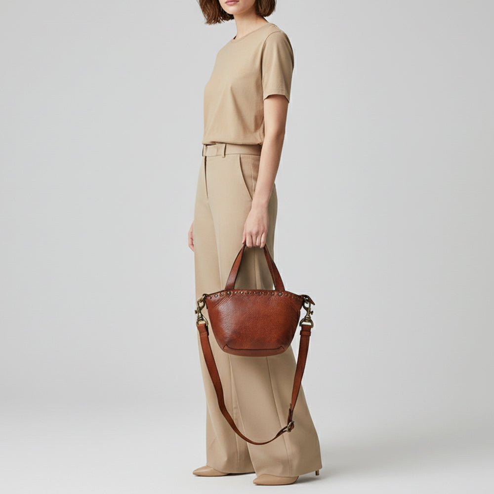 Spaghetti Western Tan Hand-Dyed Handbag