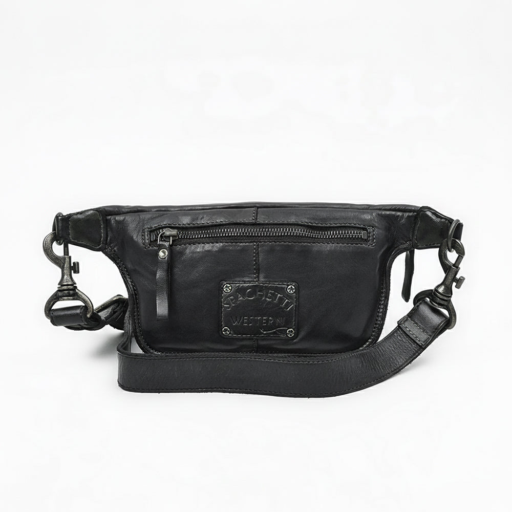 Spaghetti Western Black Hand-Dyed Fanny Pack