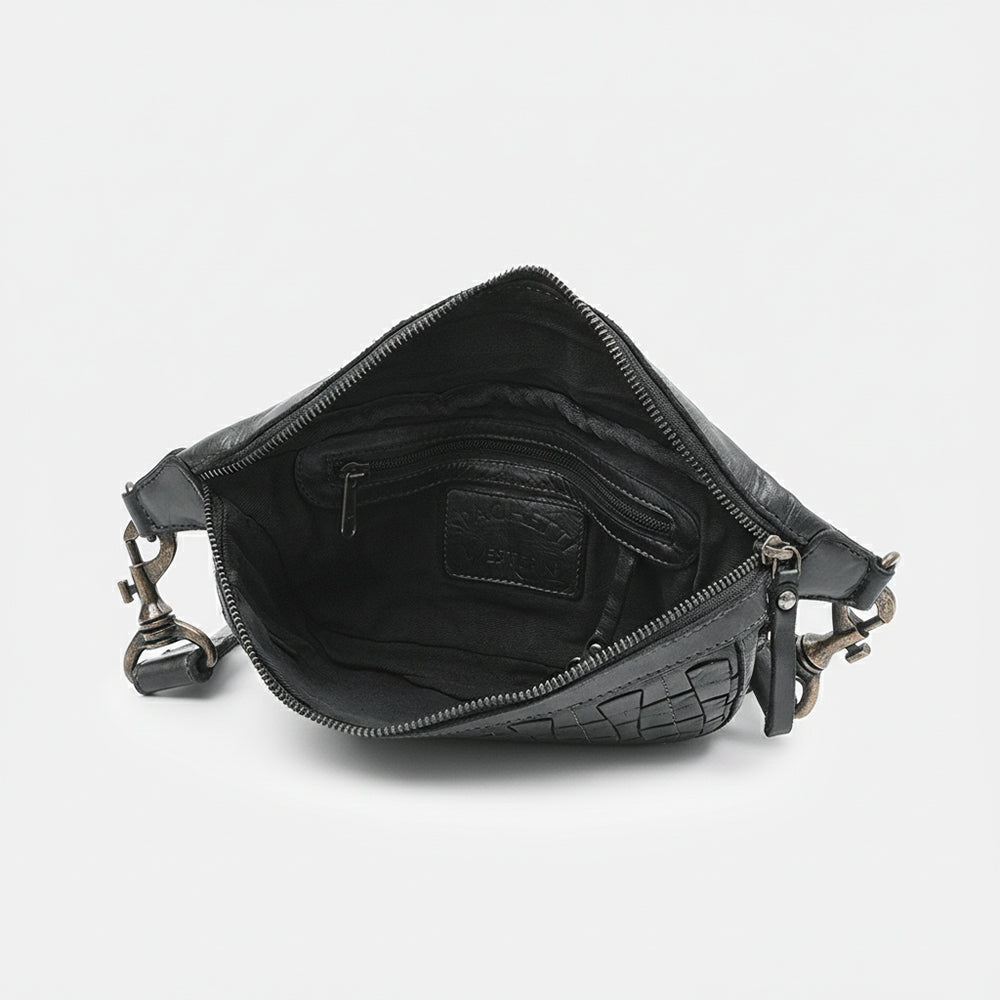 Spaghetti Western Black Hand-Dyed Fanny Pack