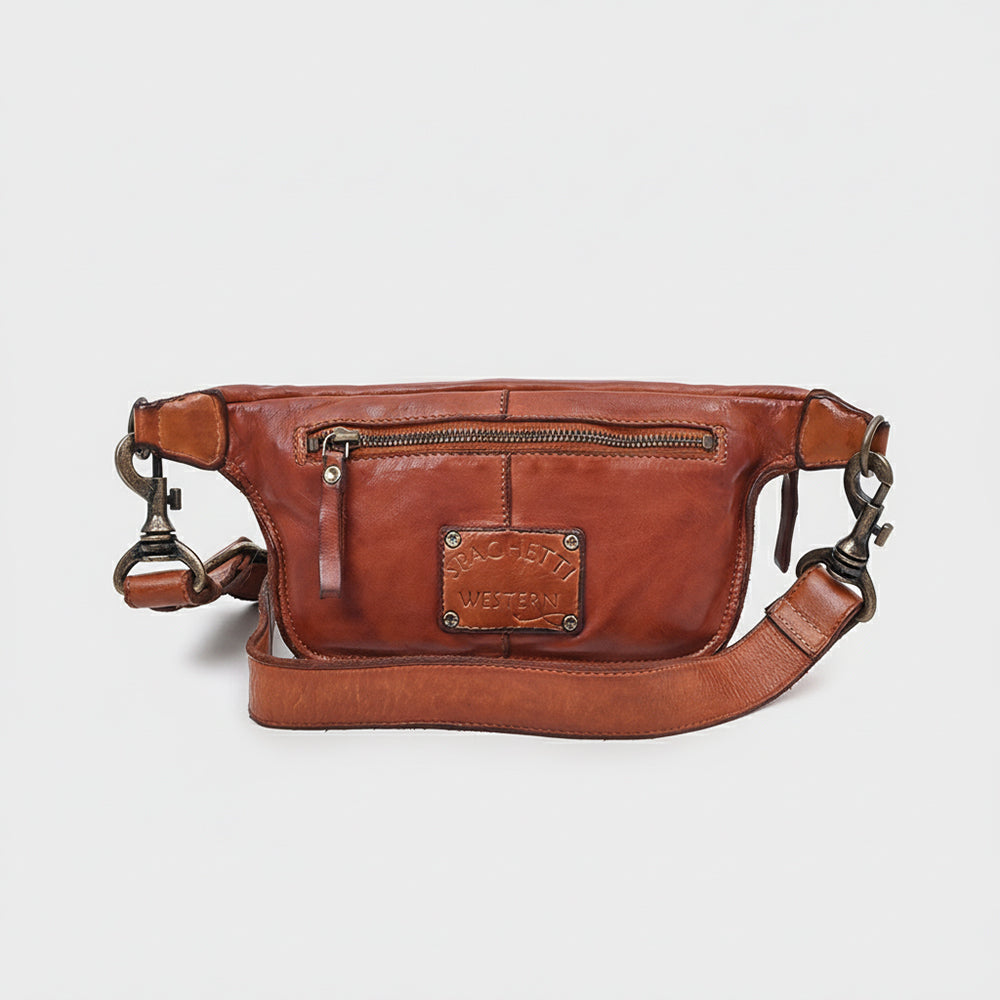 Spaghetti Western Cognac Hand-Dyed Fanny Pack