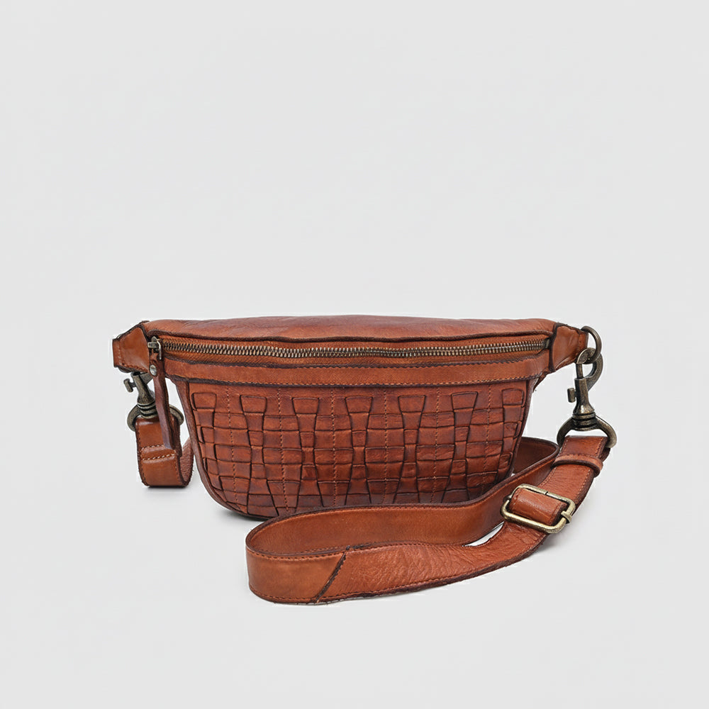 Spaghetti Western Cognac Hand-Dyed Fanny Pack