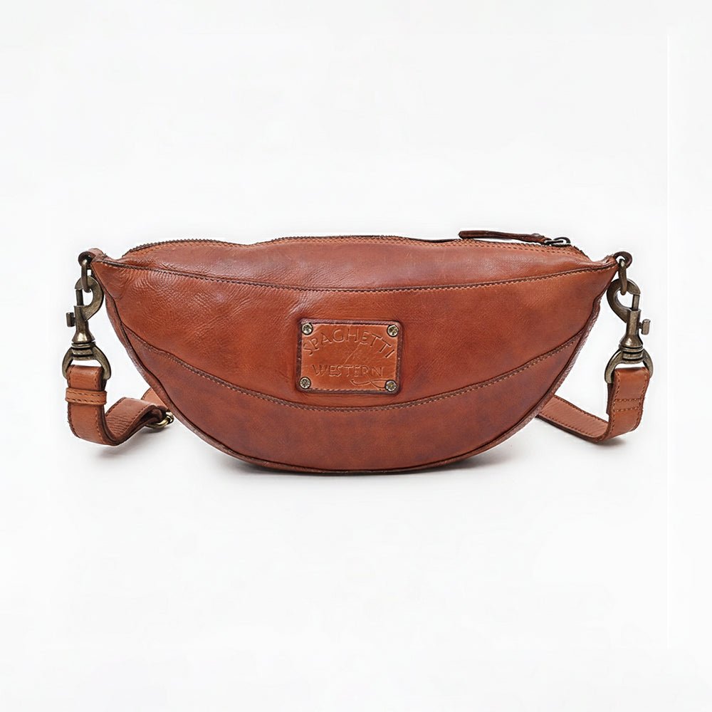 Spaghetti Western Cognac Hand-Dyed Sling Bag