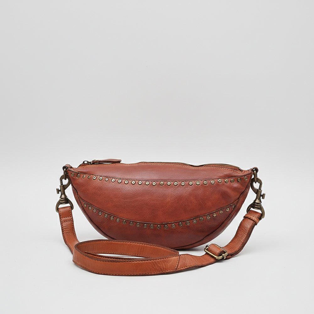 Spaghetti Western Cognac Hand-Dyed Sling Bag