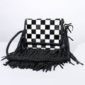 Ladies Hair On Hide Western Crossbody Satchel With Genuine Leather Adjustable Strap