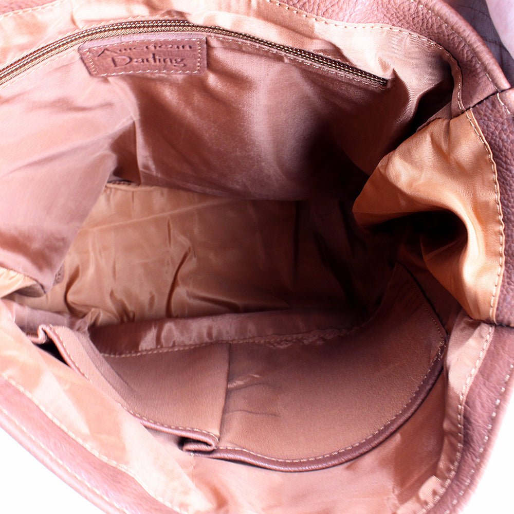 Sunset Rodeo Leather Crossbody Messenger Bag With Desert Appliqué Detailing And Finish