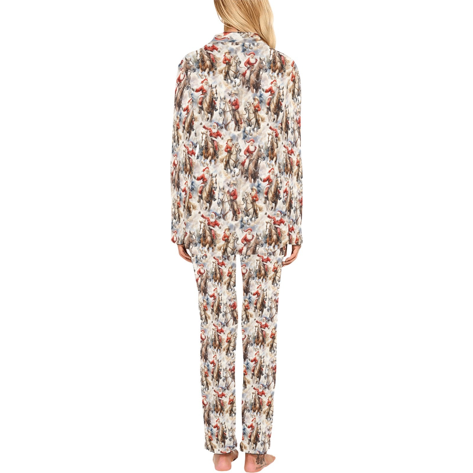 Baha Ranch Western Santa Christmas Women's Pajama Set by Baha Ranch Western Wear - product image 3