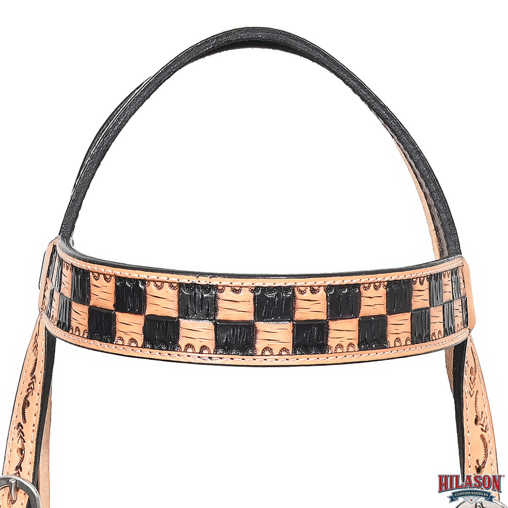 HILASON Western Horse Tack Set American Leather Hand Tooled Tan