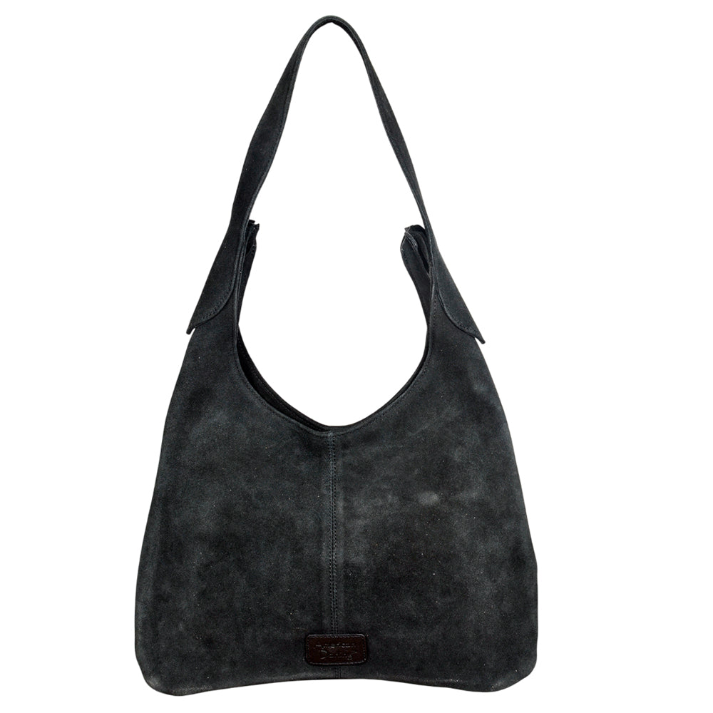 American Darling Genuine Suede Leather Embroidered Hobo Shoulder Bag Purse