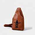 Magnolia Rodeo Genuine Leather Black Embroidered Sling Bag | Houston Livestock Show and Rodeo
