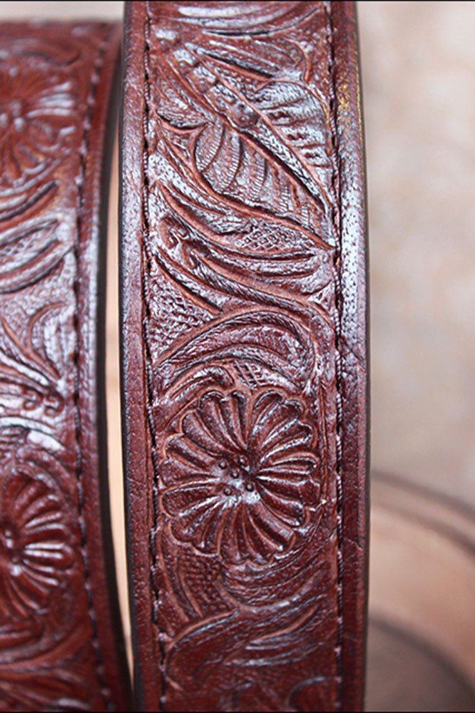 Buffalo Hide Stiched Belt – Hilason