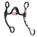 HILASON Black Steel Horse Show Bit 5-1/8" Medium Port w/ Copper Roller