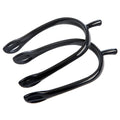 Korsteel Lightweight 2-Tone English Riding Spurs – Black and Grey 3/4" Neck – Durable Composite Performance Spurs