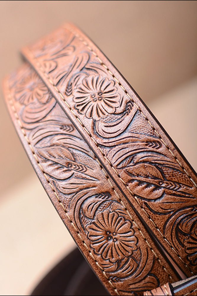 HeavyBuffalo Hide Stiched Belt – Hilason