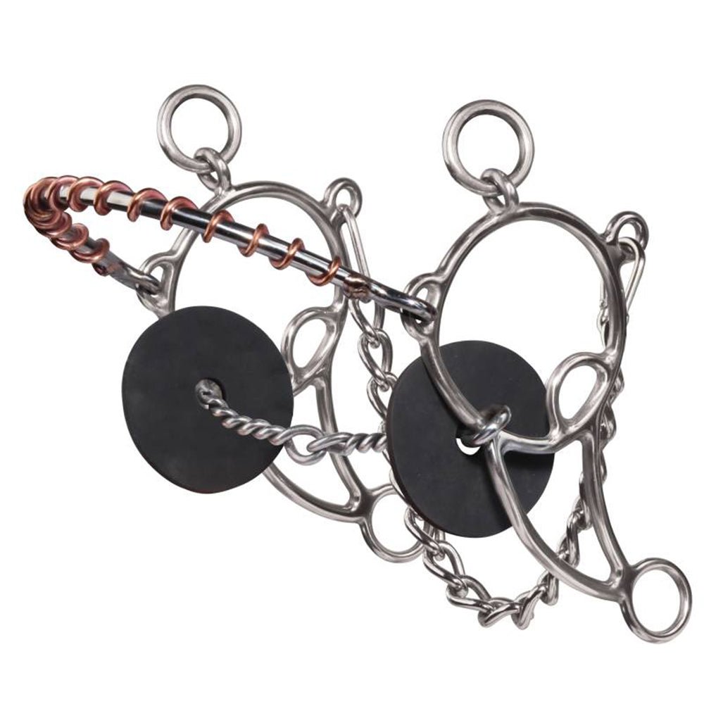 Brittany Pozzi by PC Combo Twisted Wire Snaffle Bit 5-1/2 - 5" Mouth 6" Cheek