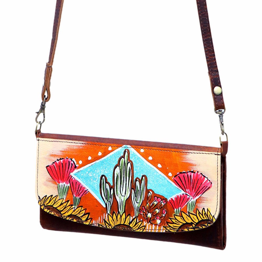 American Darling Wallet Hair on Full Grain Genuine Leather Western Women Bag | Handbag Purse Travel Clutch