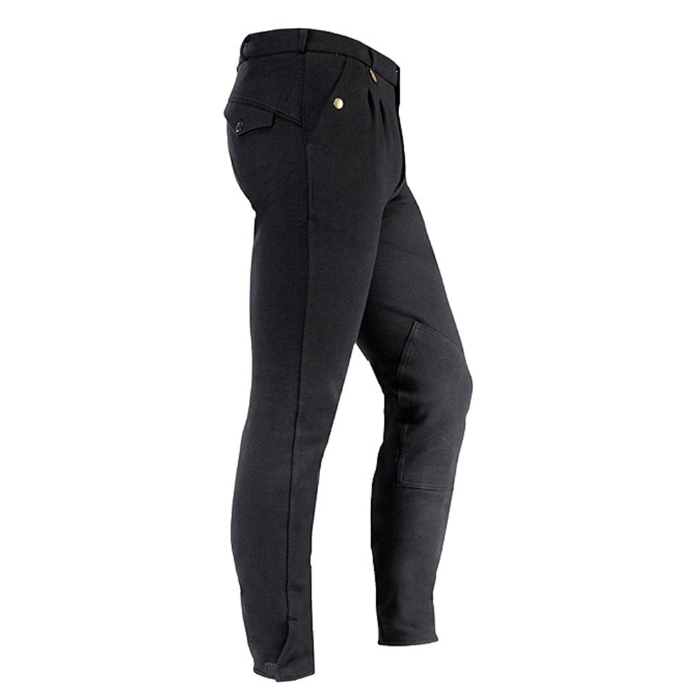 Men's Classic Cotton-Knit Breeches - Self-Patch Normal Waist Brass Hardware