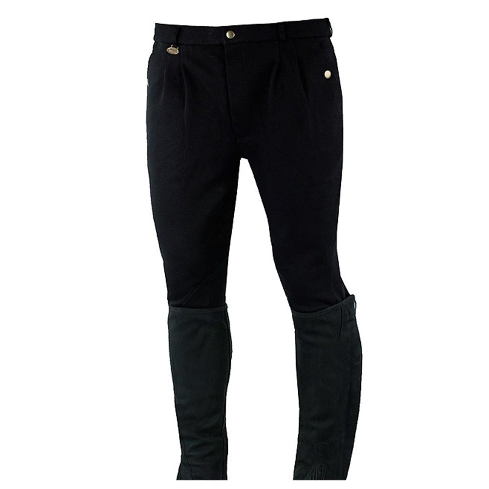 Men's Classic Cotton-Knit Breeches - Self-Patch Normal Waist Brass Hardware