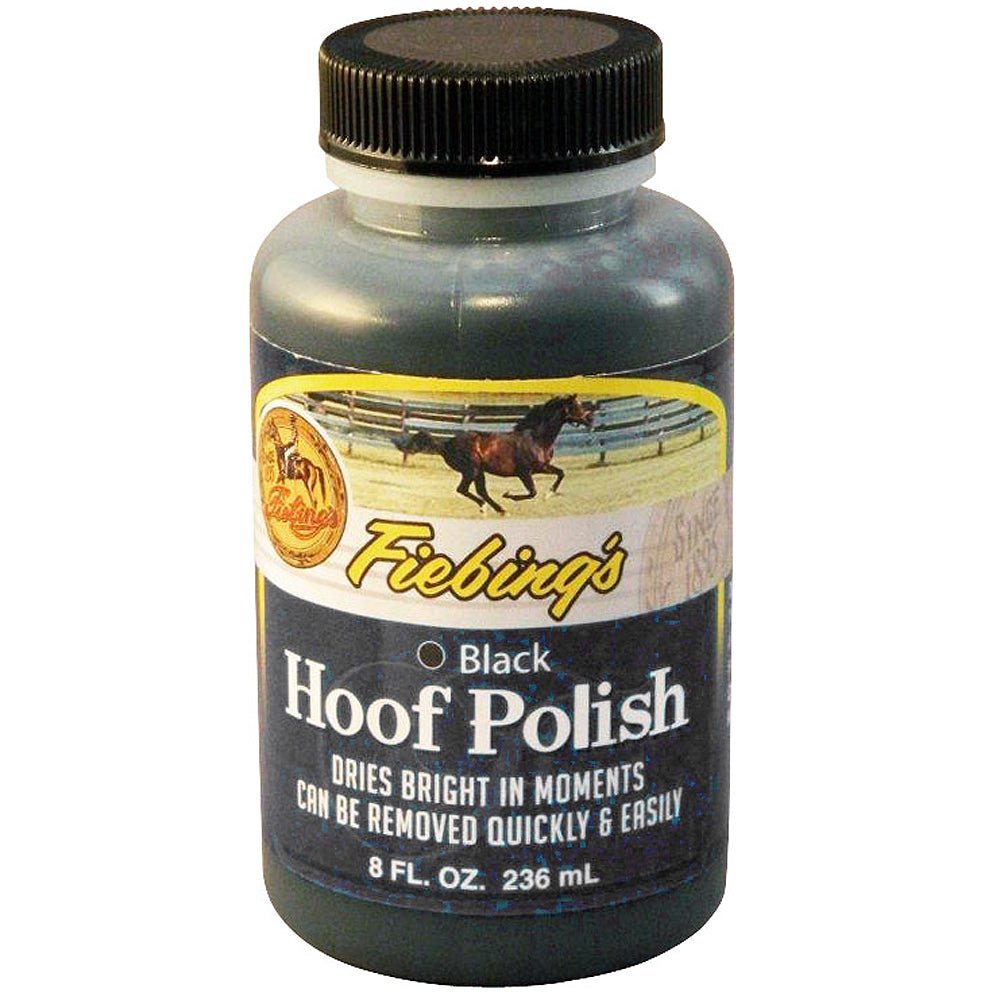 Fiebing's Black Hoof Polish 8 oz. High-Gloss Show Ring Formula