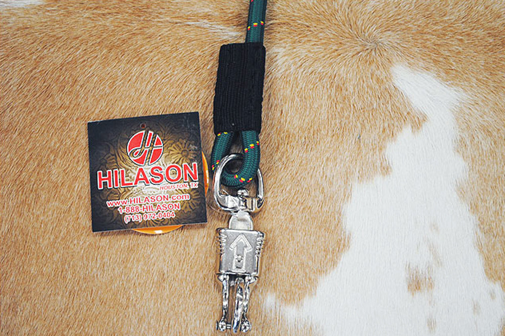 HILASON 30" Horse Bungee Trailer Tie with Nickel Plated Buffalo Snap Heavy Duty Elastic Horse Tie Lead Dark Green