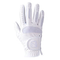 Noble Equestrian Ready to Ride Horse Riding Gloves White Size 6 Touch Screen Friendly Synthetic Leather Equestrian Gloves