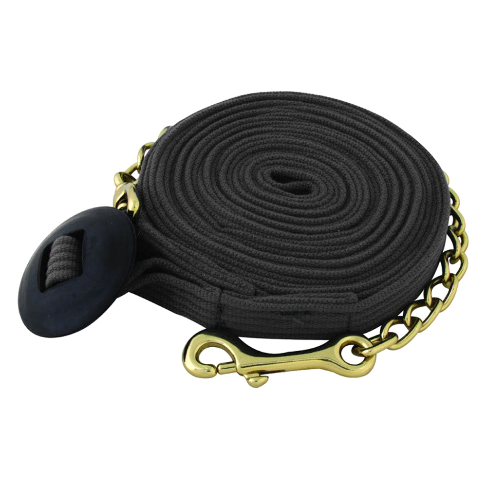 HILASON Western Cotton Black Lead Rope/Strap With Bolt Snap | Rope Ropes For Horses Horse Lunge Line Braided Cord