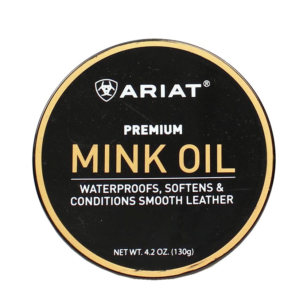 ARIAT Mink Oil Paste for Leather and Vinyl, 4.2 ounce Tin (130grams)