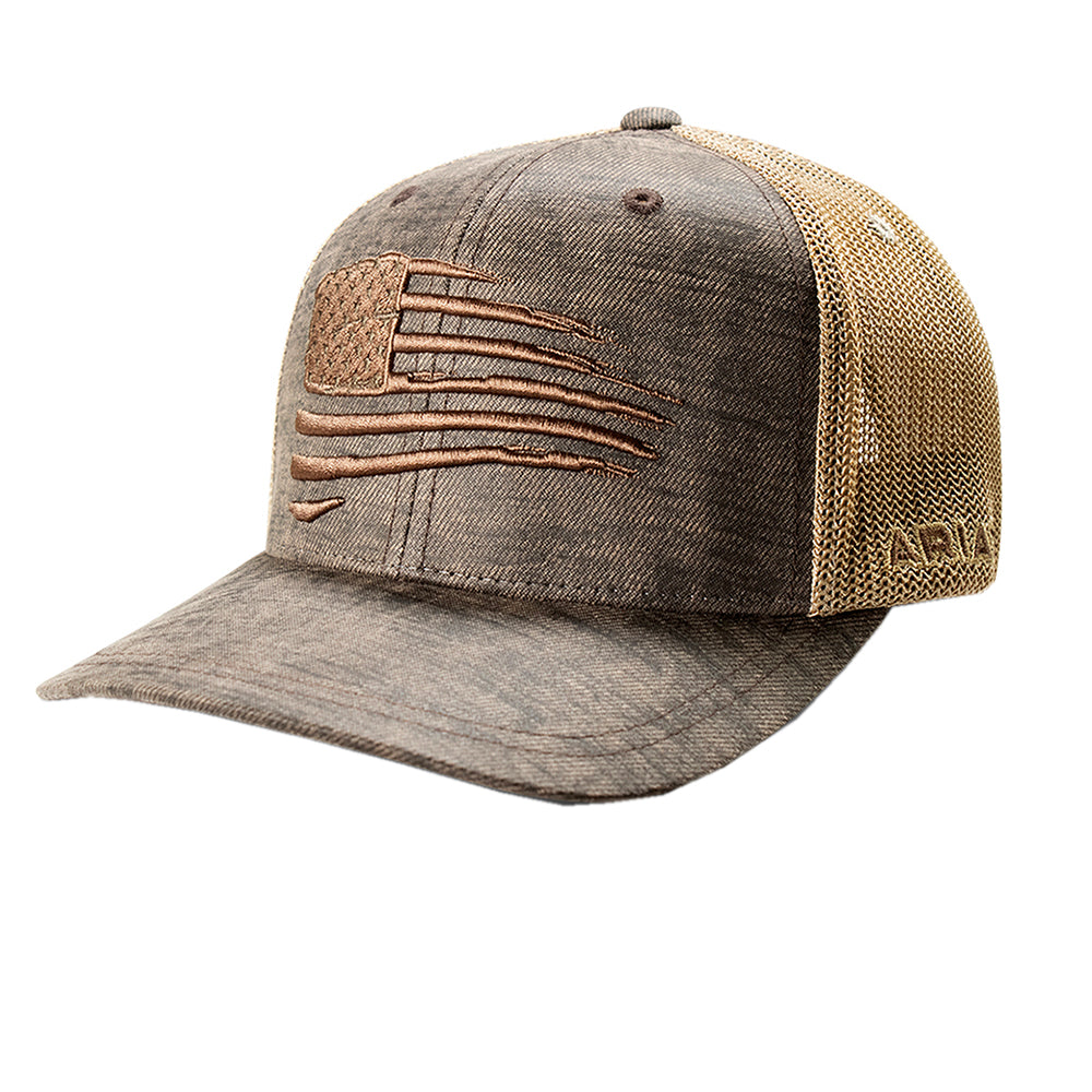 ARIAT Men's Snapback Flex Fit Small Shield Logo Cap