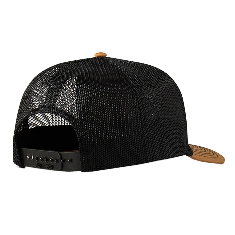 ARIAT Men’s Tan 5-Panel Snapback Cap – 3D Embroidered Logo & Shield, Mesh Back